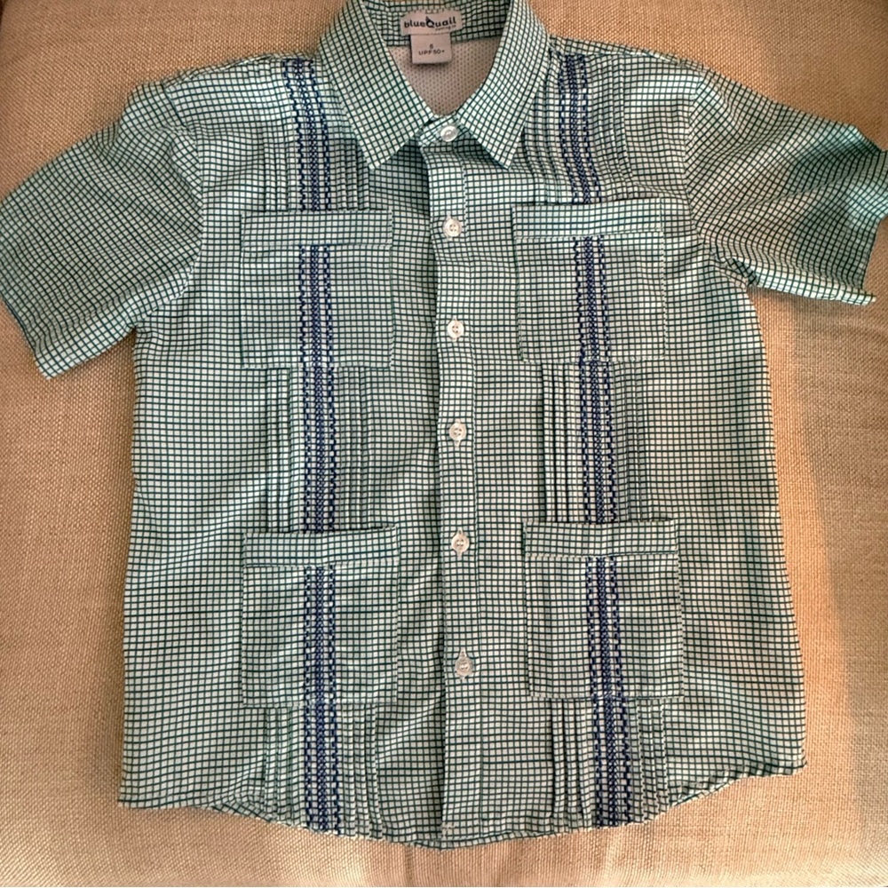 Blue Quail Clothing Co.  Boys Guayabera.
